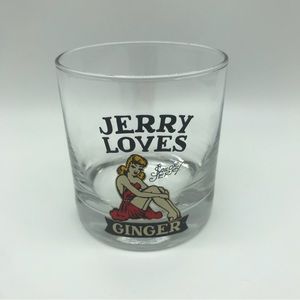 Sailor Jerry Low Ball Glass Cup Dishware Vintage Jerry Loves Ginger Bar